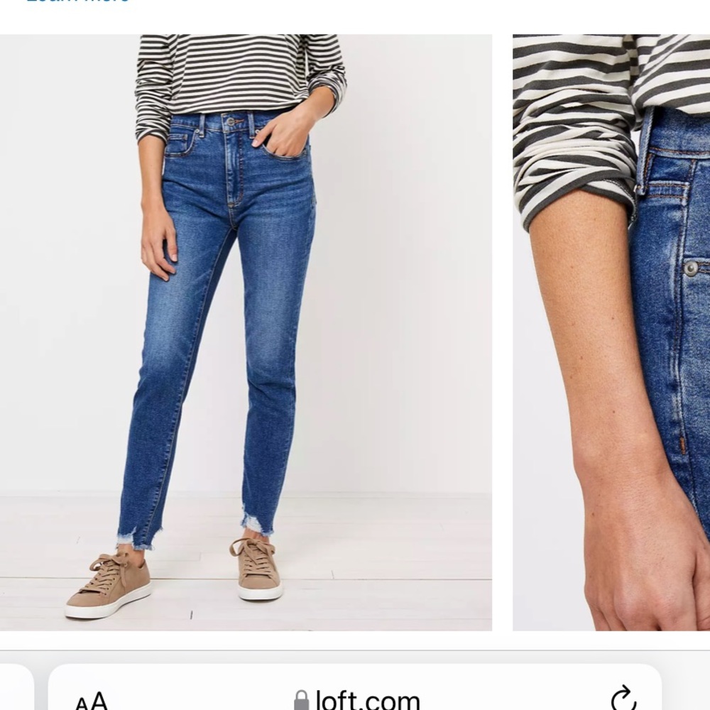 NWOT Loft Curvy High Waisted Jeans Size 4/27